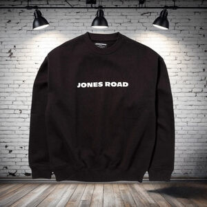 Jones Road Black & White Classic Crewneck oversized fit Sweatshirt XXL